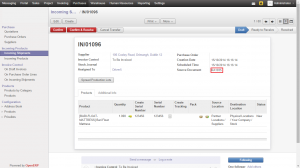 Incoming Shipment OpenERP Odoo